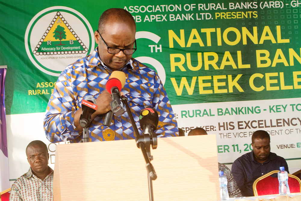 Dr. Ernest Kwamina Yedu Addison, Governor of Bank of Ghana addressing participants at the event