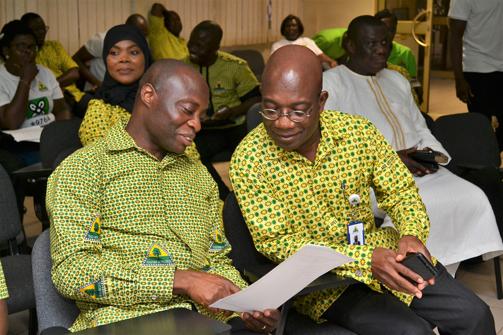 Mr. Kojo Mattah and Mr. Alex Awuah in a close discussion